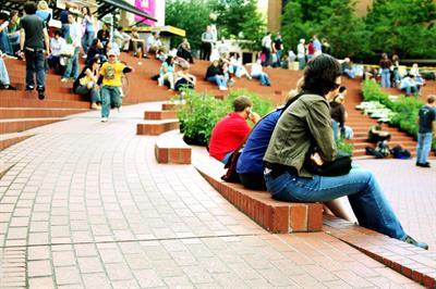 Pioneer Courthouse Square in Portland Oregon