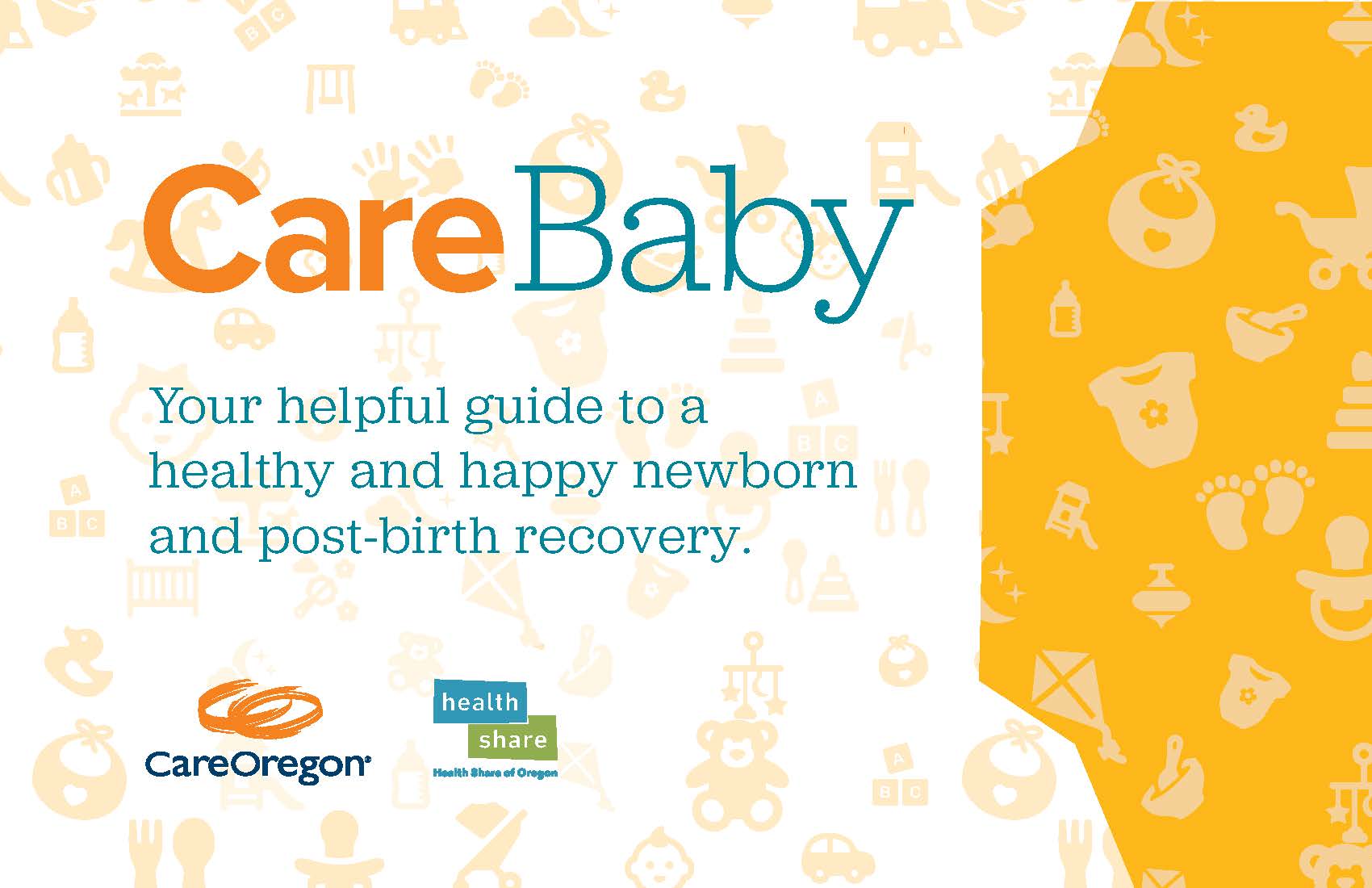 An image of the CareBaby newborn booklet that reads 