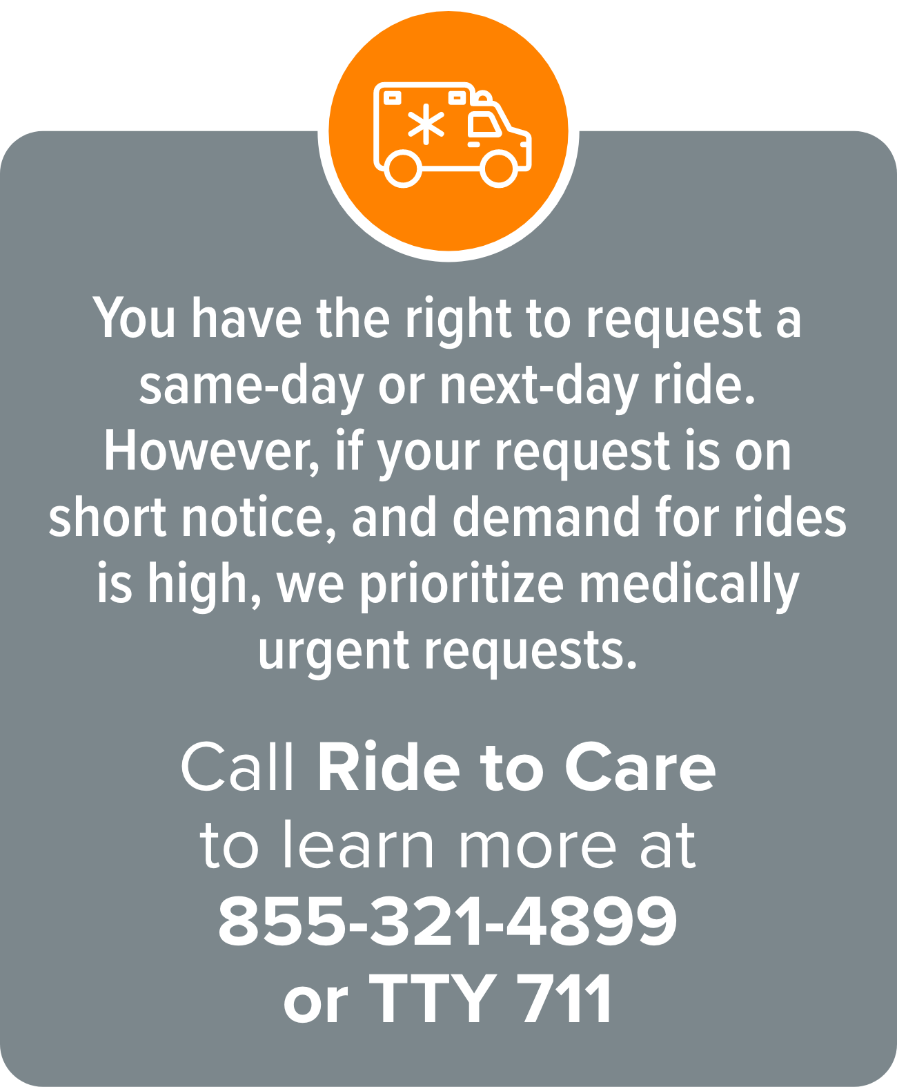 You have the right to request a same-day or next-day ride. However, if your request is on short …