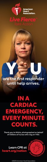 American Heart Association promotional image encouraging CPR training