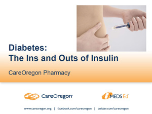 Diabetes presentation slide deck cover