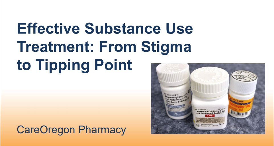 Effective Substance Use treatment slide deck cover