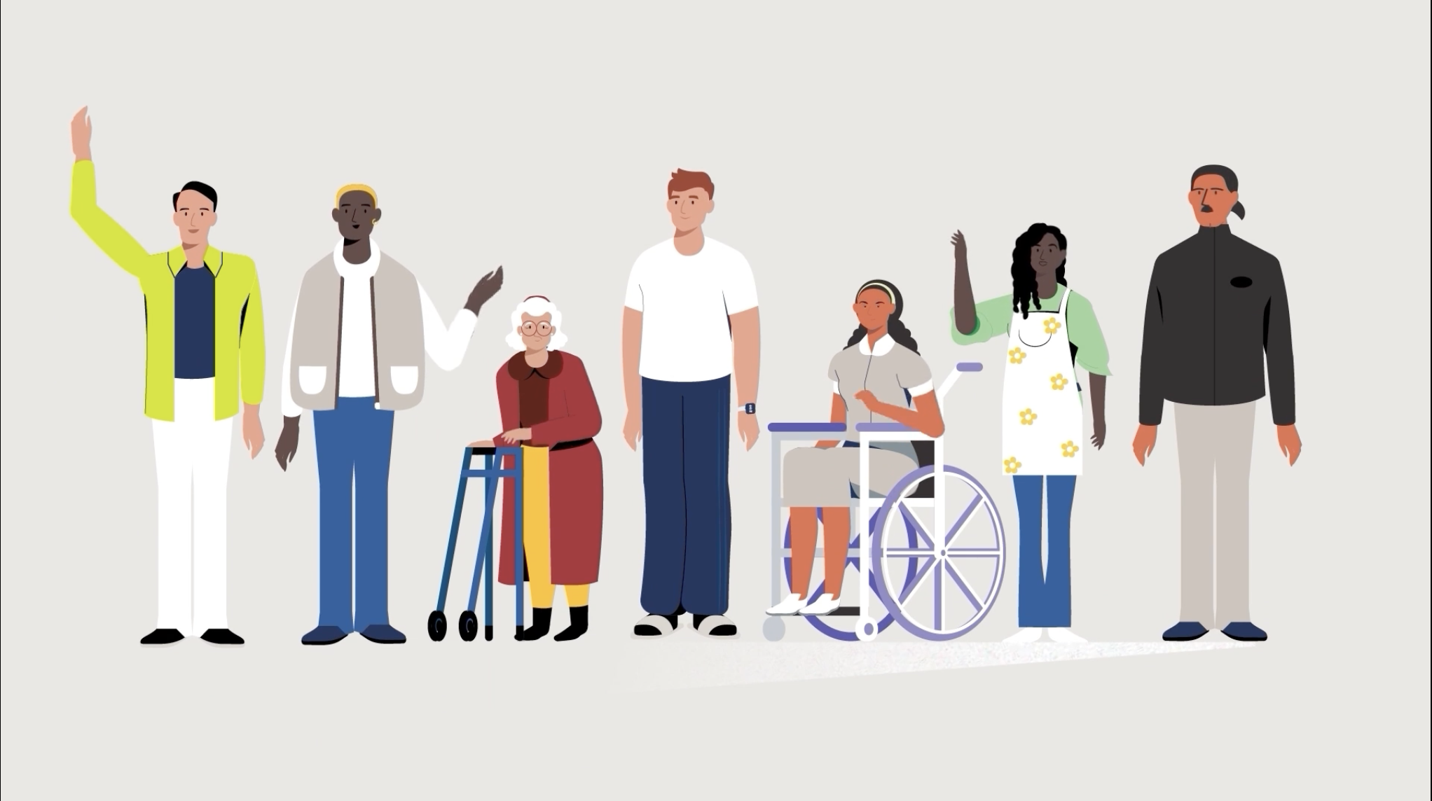 Image of a diverse group of people that are served by transportation assistance options